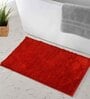 Red Geometric Microfiber 20X32 Inches Anti Skid Door Mats