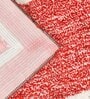 Maroon Geometric Microfiber 16X24 Inches Anti Skid Door Mats