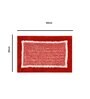 Maroon Geometric Microfiber 16X24 Inches Anti Skid Door Mats