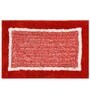 Maroon Geometric Microfiber 16X24 Inches Anti Skid Door Mats
