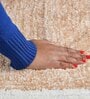 Beige Geometric Microfiber 20X32 Inches Anti Skid Door Mats