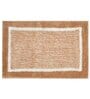 Beige Geometric Microfiber 20X32 Inches Anti Skid Door Mats