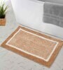 Beige Geometric Microfiber 20X32 Inches Anti Skid Door Mats