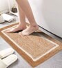 Beige Geometric Microfiber 20X32 Inches Anti Skid Door Mats