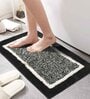 Grey Geometric Microfiber 20X32 Inches Anti Skid Door Mats