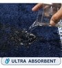 Blue Geometric Microfiber 16X24 Inches Anti Skid Door Mats