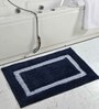 Blue Geometric Microfiber 16X24 Inches Anti Skid Door Mats