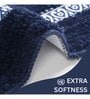 Blue Geometric Microfiber 16X24 Inches Anti Skid Door Mats