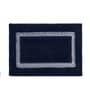 Blue Geometric Microfiber 16X24 Inches Anti Skid Door Mats