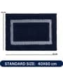 Blue Geometric Microfiber 16X24 Inches Anti Skid Door Mats