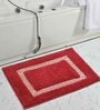 Red Solid Microfiber 20X32 Inches Anti Skid Door Mats