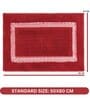 Red Solid Microfiber 20X32 Inches Anti Skid Door Mats