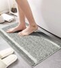 Grey Solid Microfiber 16X24 Inches Anti Skid Door Mats