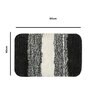 Black Abstract Microfiber 16X24 Inches Anti Skid Door Mats