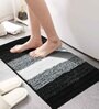 Black Abstract Microfiber 20X32 Inches Anti Skid Door Mats