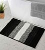 Black Abstract Microfiber 20X32 Inches Anti Skid Door Mats
