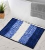 Blue Abstract Microfiber 16X24 Inches Anti Skid Door Mats