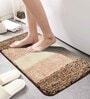Brown Abstract Microfiber 16X24 Inches Anti Skid Door Mats