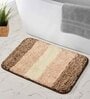 Brown Abstract Microfiber 16X24 Inches Anti Skid Door Mats