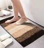 Brown Abstract Microfiber 20X32 Inches Anti Skid Door Mats
