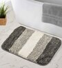 Grey Abstract Microfiber 16X24 Inches Anti Skid Door Mats