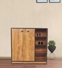 Matchbox 2 Door Shoe Cabinet in Teak Colour