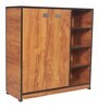 Matchbox 2 Door Shoe Cabinet in Teak Colour