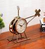 Matel Copper  Finish Decorative Showpiece Helicoptor Table Clock by