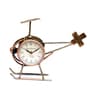 Matel Copper  Finish Decorative Showpiece Helicoptor Table Clock by