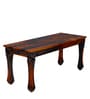 Mathis Sheesham Wood 6 Seater Dining Set in Vintage Black & Teak Finish with Bench