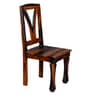 Mathis Sheesham Wood 6 Seater Dining Set in Vintage Black & Teak Finish with Bench