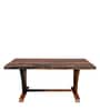 Mathis Sheesham Wood 6 Seater Dining Set in Vintage Black & Teak Finish with Bench