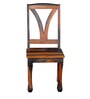 Mathis Sheesham Wood 6 Seater Dining Set in Vintage Black & Teak Finish with Bench