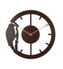 Matilda Engineered Wood Brown Wall Clock