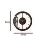 Matilda Engineered Wood Brown Wall Clock