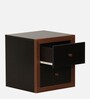 Matrix Bed Side Table In Classic Walnut & Black Colour