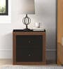 Matrix Bed Side Table In Classic Walnut & Black Colour