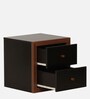 Matrix Bed Side Table In Classic Walnut & Black Colour