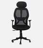 Matrix Breathable Mesh Ergonomic Chair in Black Colour with Headrest