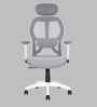 Akira High Back Breathable Mesh Ergonomic Chair with Adjustable Lumbar Support in White Color