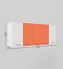 Matrix Engineered wood Wall Mounted Kitchen Cabinet (White & Orange)