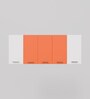 Matrix Engineered wood Wall Mounted Kitchen Cabinet (White & Orange)