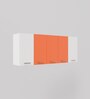 Matrix Engineered wood Wall Mounted Kitchen Cabinet (White & Orange)
