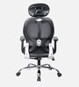 Matrix Breathable Mesh Ergonomic Chair with Headrest in Black Colour