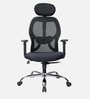 Matrix Breathable Mesh Ergonomic Chair with Headrest in Black Colour