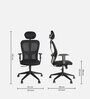 Matrix Breathable Mesh High Back Ergonomic Chair In Black Colour With Headrest