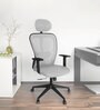 Matrix Breathable Mesh High Back Ergonomic Chair In Grey Colour With Headrest