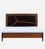 Matrix King Size Bed In Classic Walnut & Black Colour