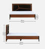 Matrix King Size Bed In Classic Walnut & Black Colour