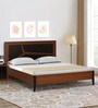 Matrix King Size Bed In Classic Walnut & Black Colour